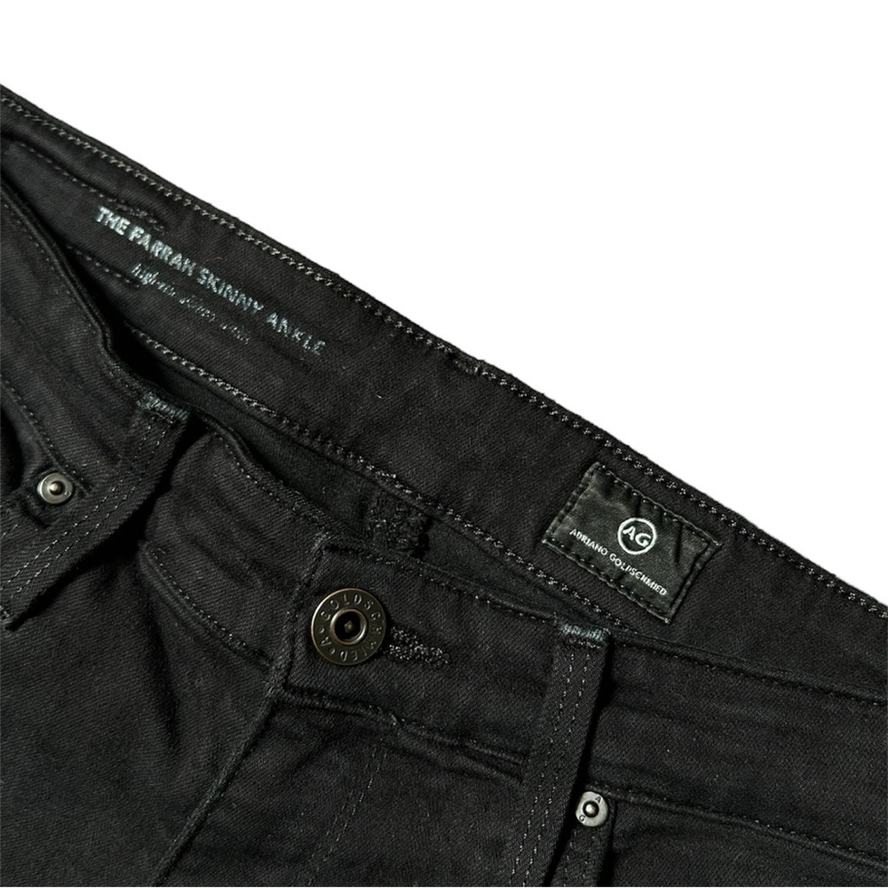 AG Adriano Goldschmied Women’s The Farrah Skinny Ankle Black Jeans 26R